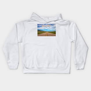 Wyoming Highway 487 near Casper Mountain Kids Hoodie